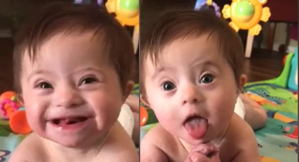 Video of adopted baby with Down syndrome smiling for her new mom goes viral