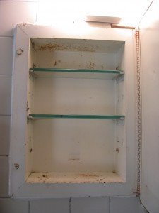 Man finds mysterious slot in back of bathroom medicine cabinet