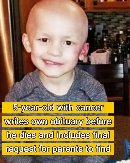 5-year-old with terminal cancer writes his own obituary for parents to find